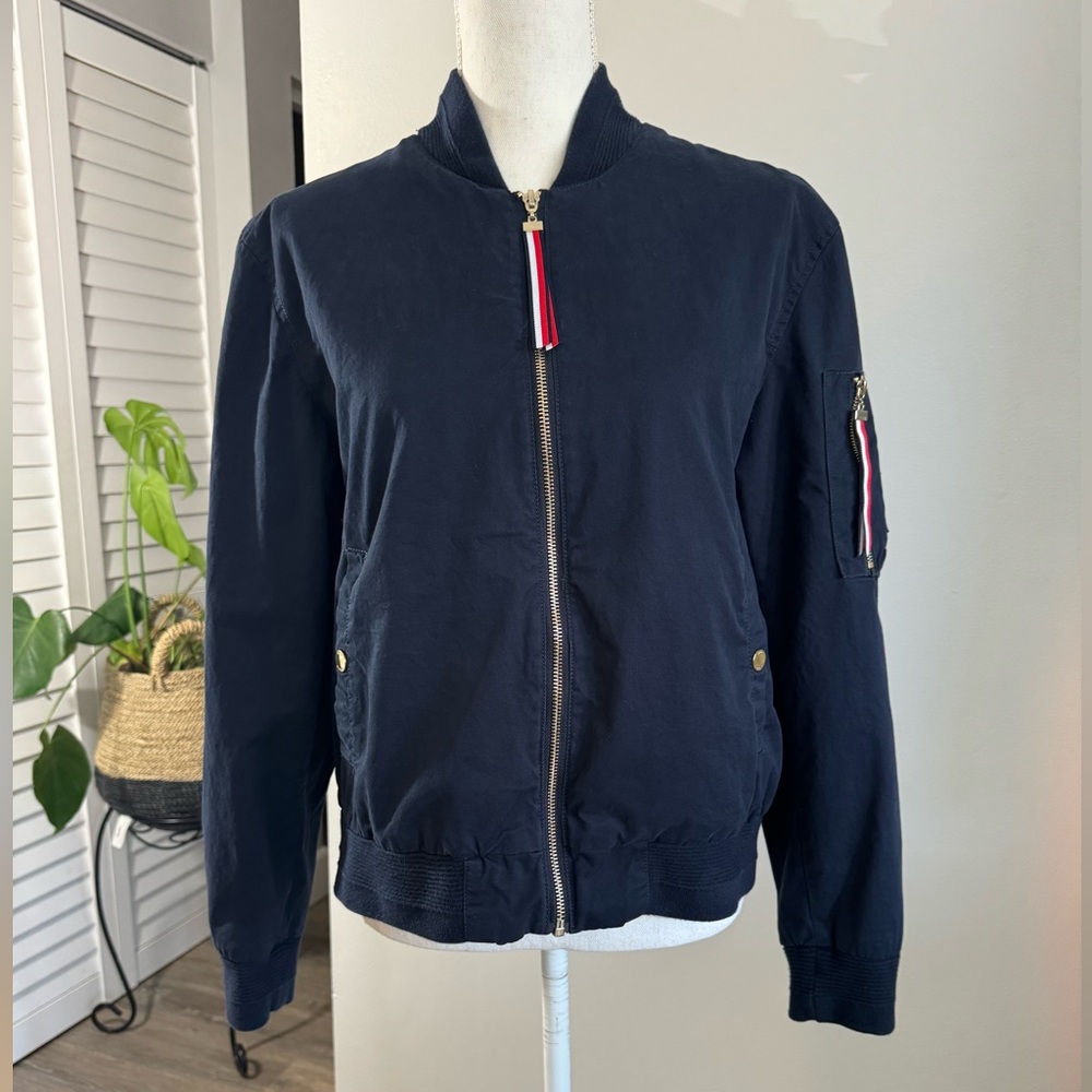 Tommy Hilfiger, Women’s, Blue Bomber Jacket, Size M